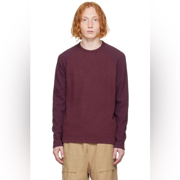 NWT!! Vince - Men’s Burgundy Raglan Sweater - Size Medium - Picture 1 of 8